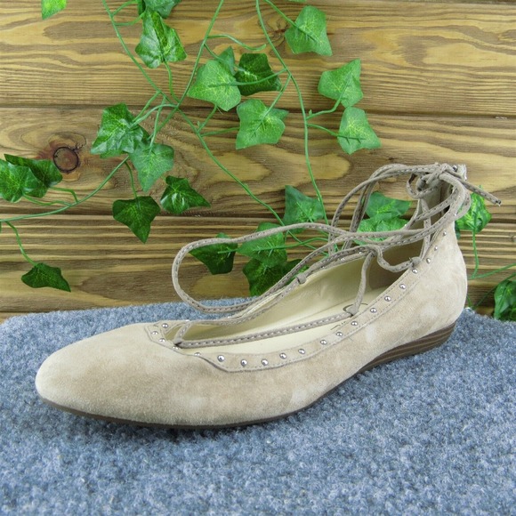 Jessica Simpson Libra Women Flat Shoes Brown Leather‎ Zip Size 8 Medium - Picture 1 of 9